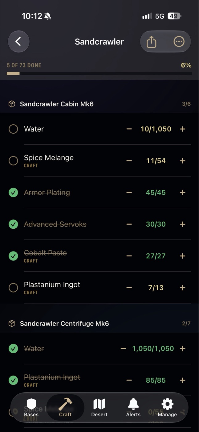 Damascus — Checklist